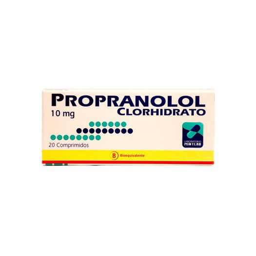 Propranolol 10 mg x 20 Comprimidos MINTLAB CO SA, , large image number 0