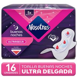Toalla Higiénica Nosotras Buenas Noches Ultra Delgada Nocturna 16 un