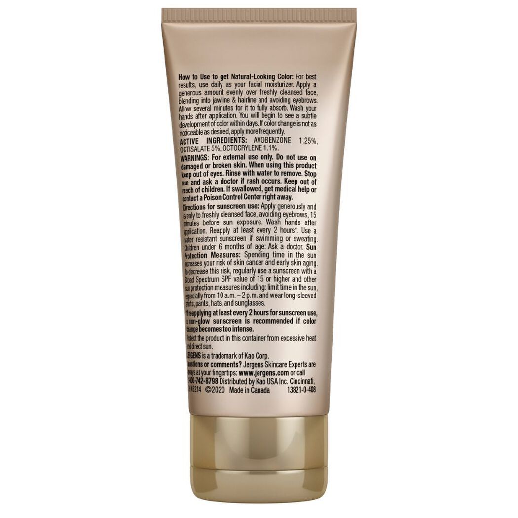 Autobronceante Jergens Crema Facial Reafirmante Tono Medio FPS 20 59 mL, , large image number 2