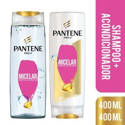 Pantene Pack Micelar Purifica & Hidrata Shampoo 400 mL+ Acondicionador 400 mL x 1 Pack