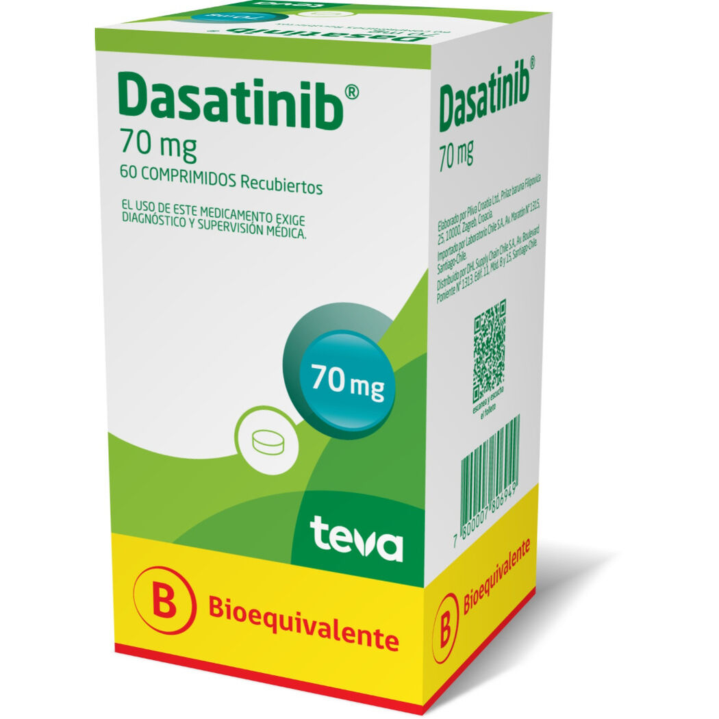 Dasatinib 70 mg x 60 comprimidos, , large image number 0