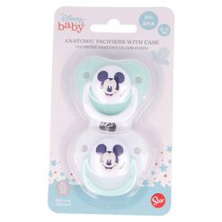 Chupetes Anat&oacute;micos Disney Mickey-Minnie 0-6 Meses 2 un