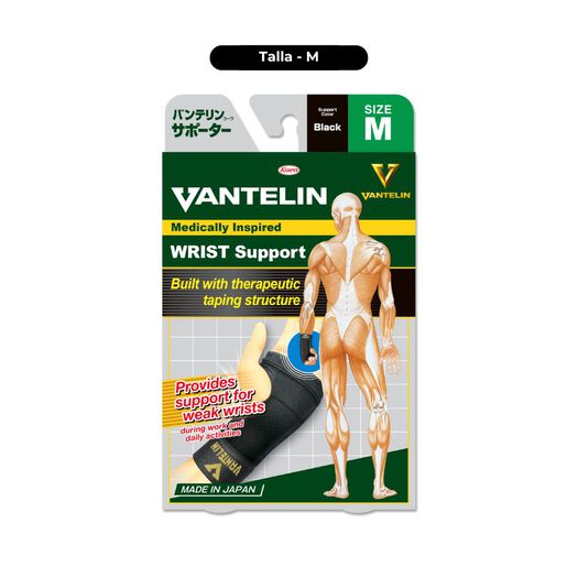 Muñequera Vantelin Negra M 1 un, , large image number 0