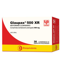 Glaupax XR 500 mg x 30 Comprimidos de Liberación Prolongada