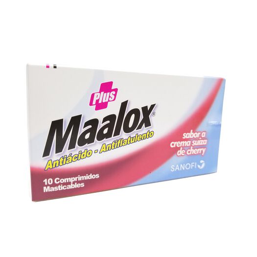Maalox Plus x 10 Comprimidos Masticables, , large image number 0