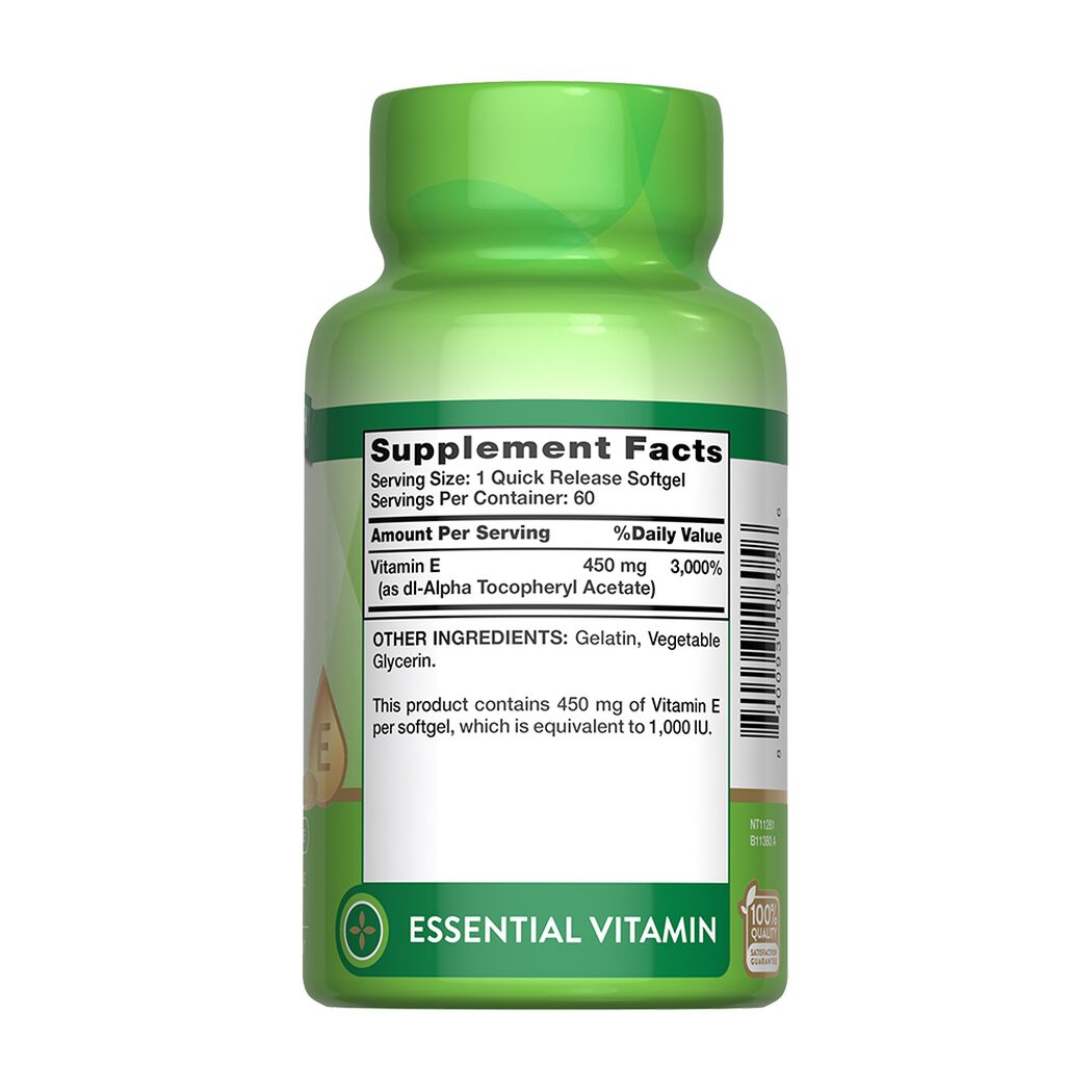 Vitamina E Nature's Truth 1000IU 450Mg 60 un, , large image number 2