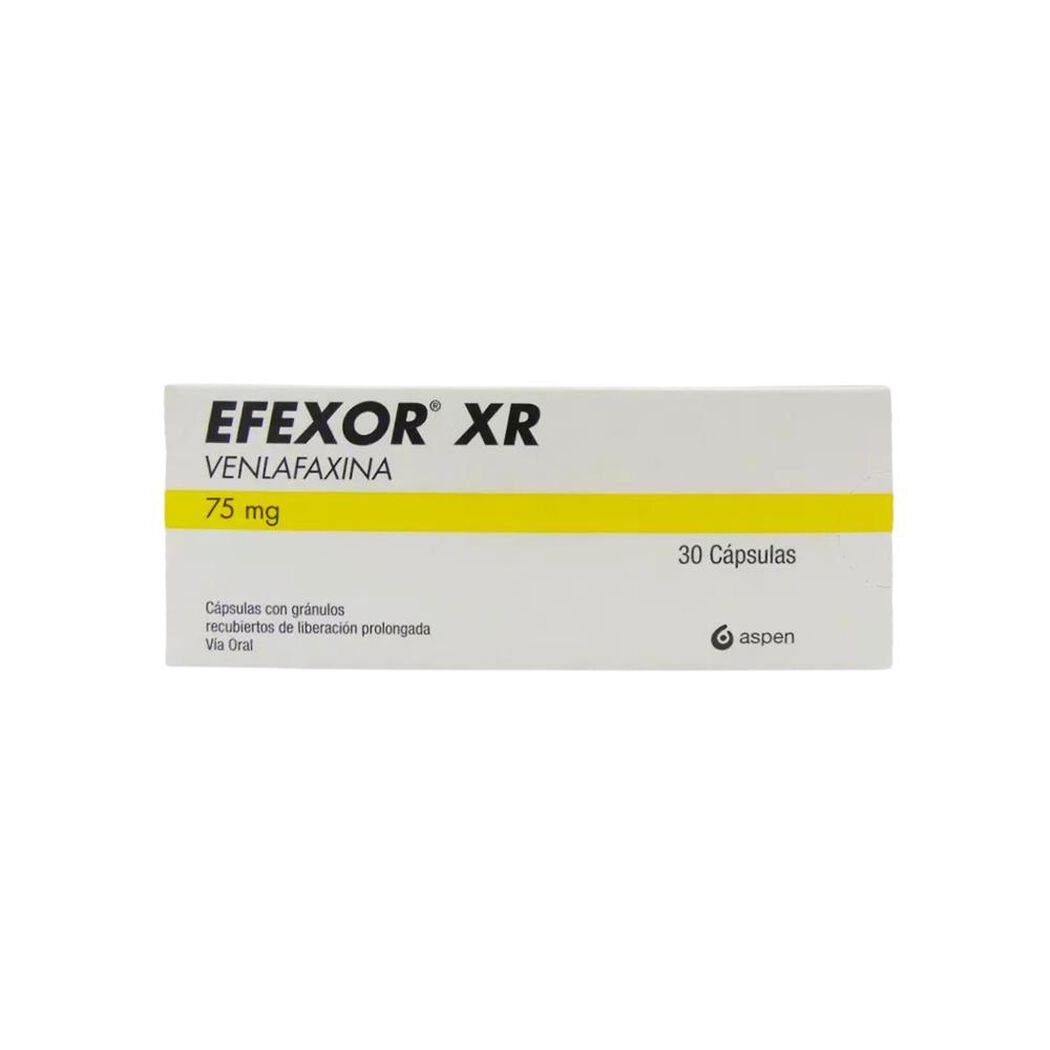 Efexor XR 75 mg x 30 Cápsulas con Microgránulos Recubiertos de Liberación Prolongada, , large image number 0
