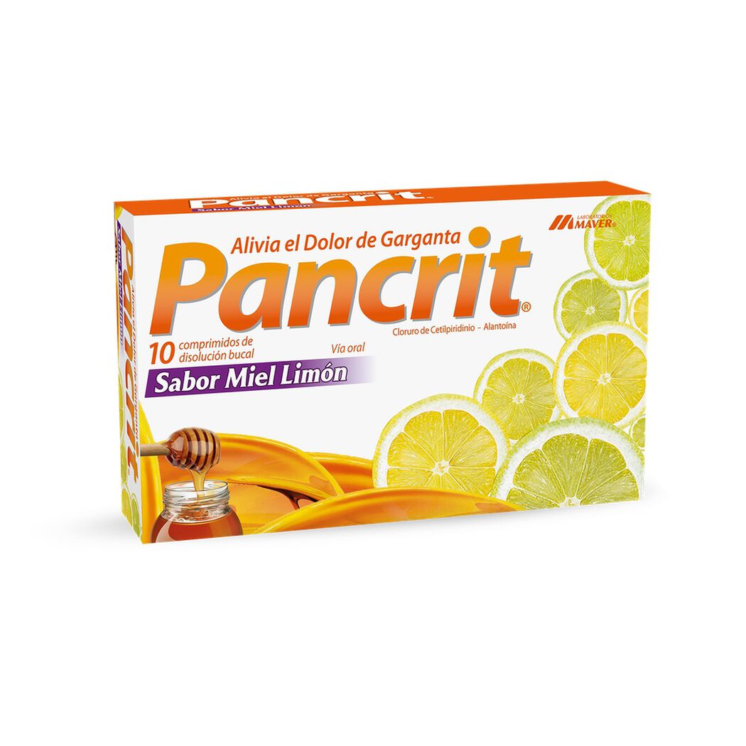 Pancrit Miel Limon 10 Comprimidos, , large image number 0