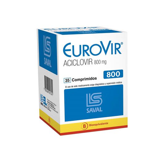 Eurovir 800 mg x 35 Comprimidos, , large image number 0