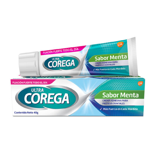 Corega Ultra Crema Adhesiva Menta x 40 g, , large image number 2