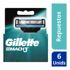 Repuesto M&aacute;quina de Afeitar Gillette Mach3 6 un