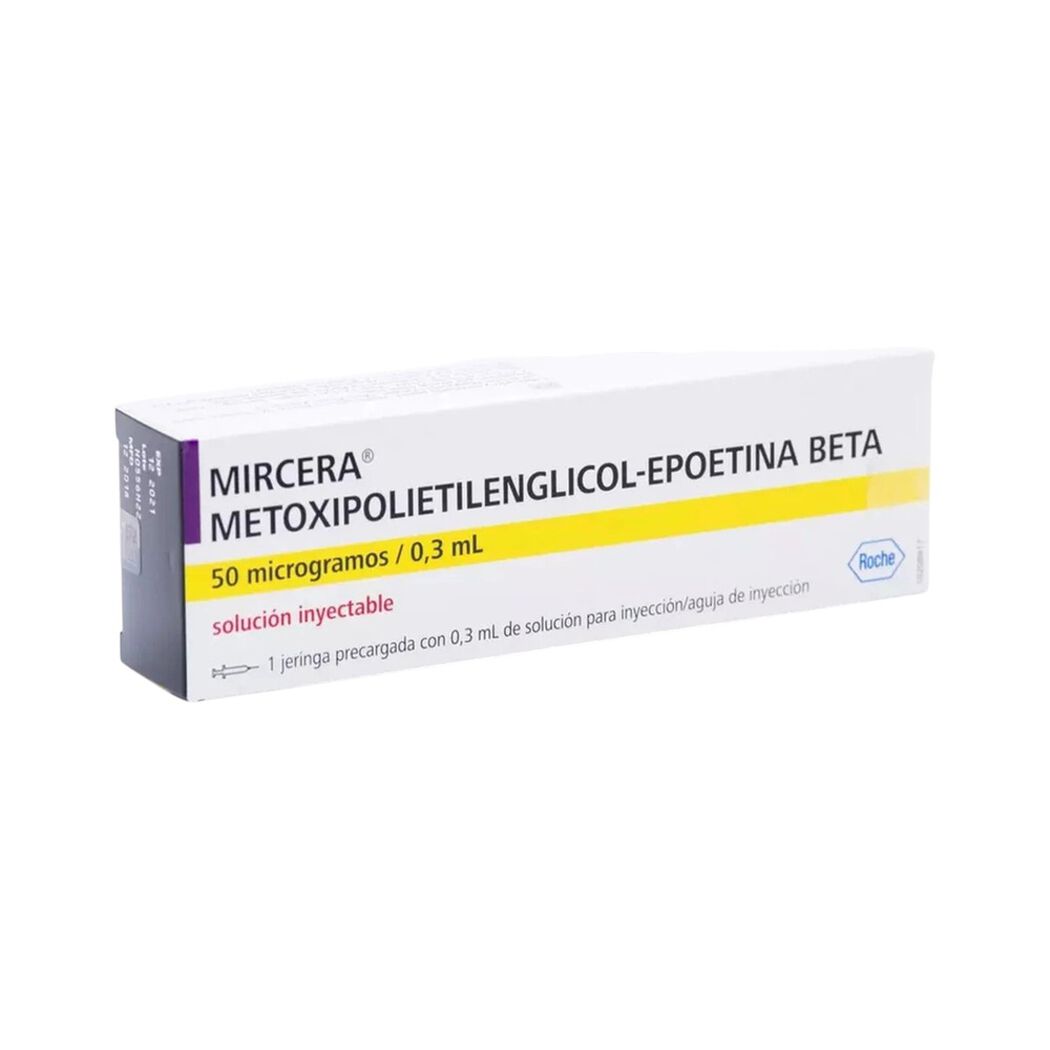 Mircera 50 mcg/0.3 mL Soluci&oacute;n Inyectable 1 Unidad, , large image number 0