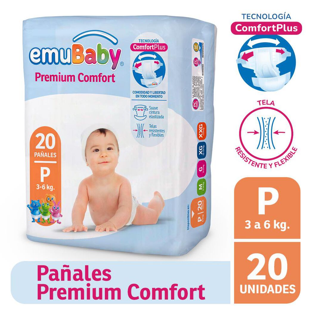 Pa&ntilde;ales Emubaby Premium Comfort P 20 un, , large image number 0