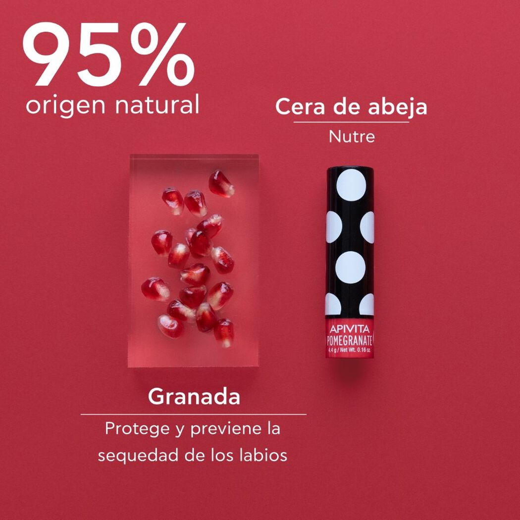 B&aacute;lsamo Labial con Granada & Toque de Color 4,4g Apivita, , large image number 2