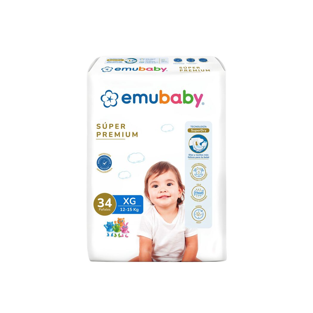 Pañales Emubaby Premium XG 34 un, , large image number 1