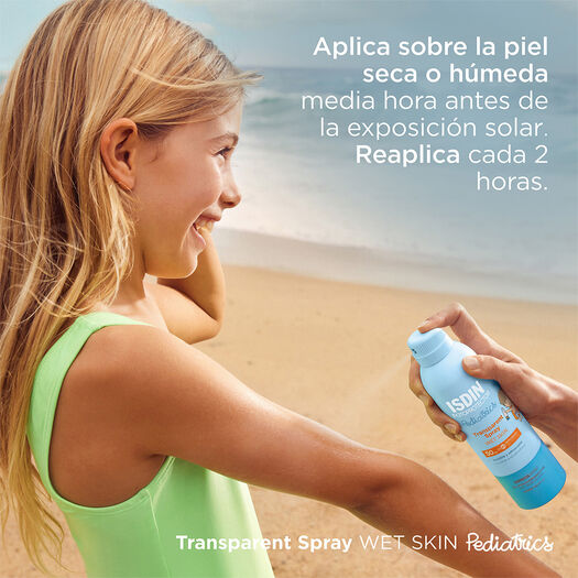 Fotoprotector Corporal con Antioxidante Pediátrico Wet Skin Transparent Spray SPF50 250ml, , large image number 4