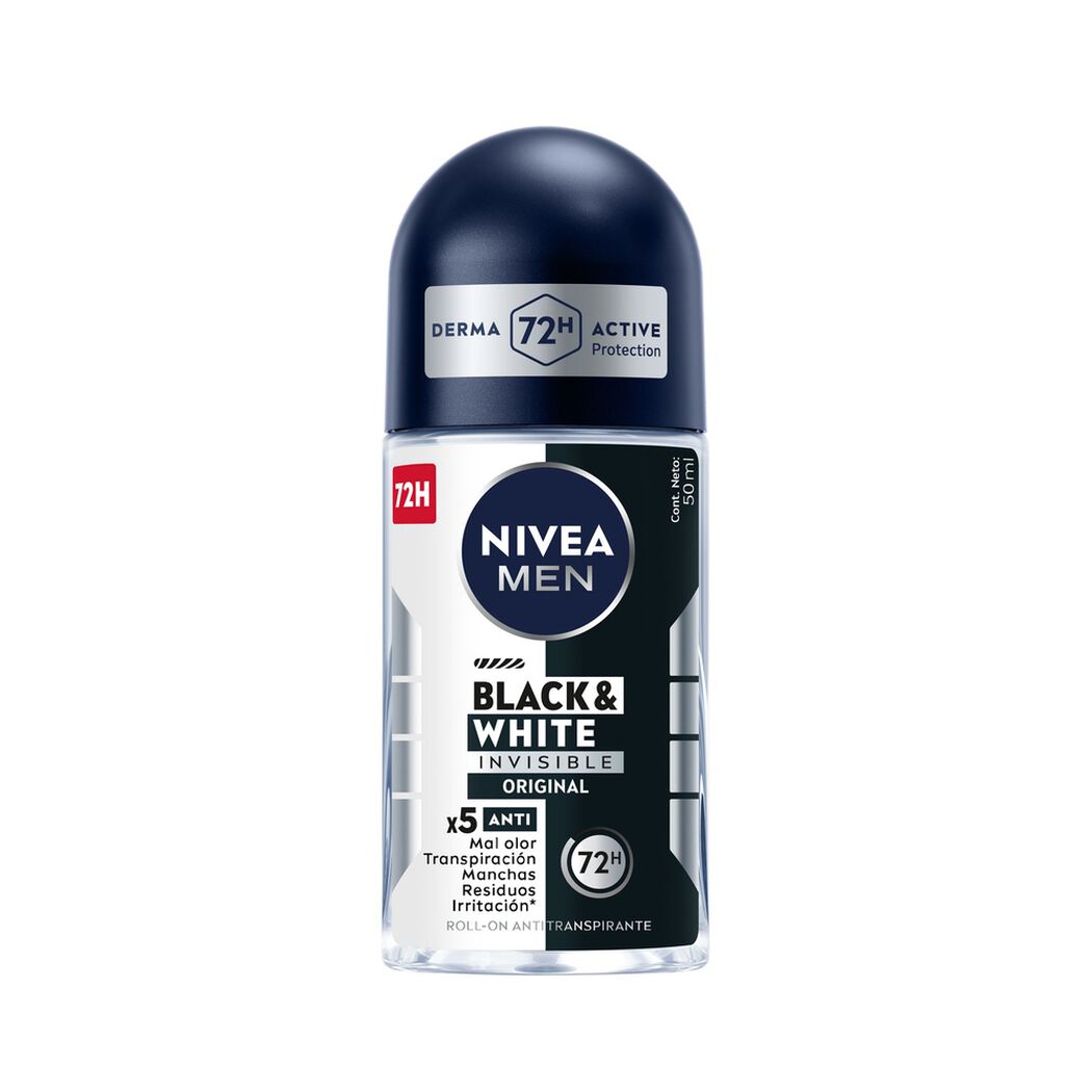 Desodorante Roll On Nivea Men Black & White 50 ml, , large image number 4