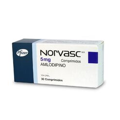 Norvasc 5 mg x 30 Comprimidos