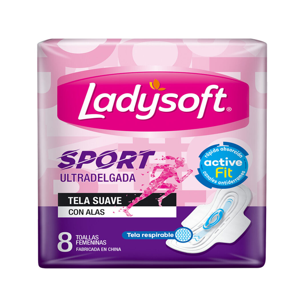 Ladysoft Sport Toalla Higiénica x 8 Unidades, , large image number 1
