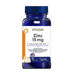Vitaday Zinc 15 Mg 60 Tabletas