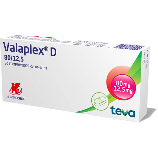 Valaplex D 80 mg/12.5 mg x 30 Comprimidos Recubiertos, , large image number 0