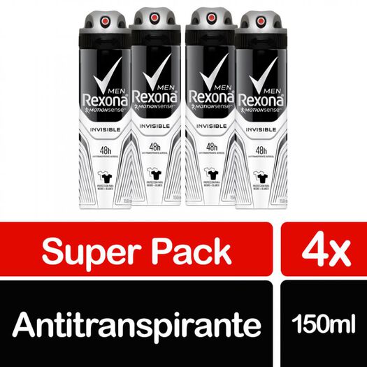 Pack Spray Desodorante Rexona Men 4un, , large image number 1