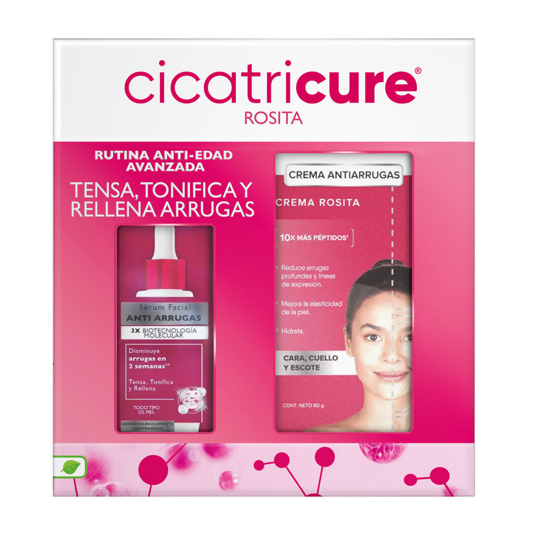 Pack Cicatricure Rosita Sérum Antiarrugas 30mL + Crema Antiedad 30Gr, , large image number 2