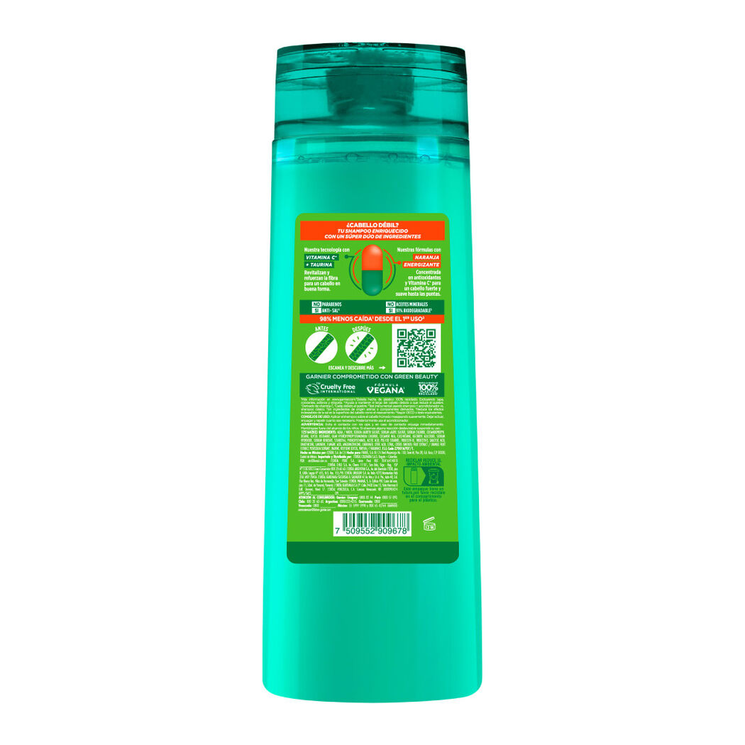 Shampoo Fructis Stop Caída Crece Fuerte 350 mL, , large image number 3