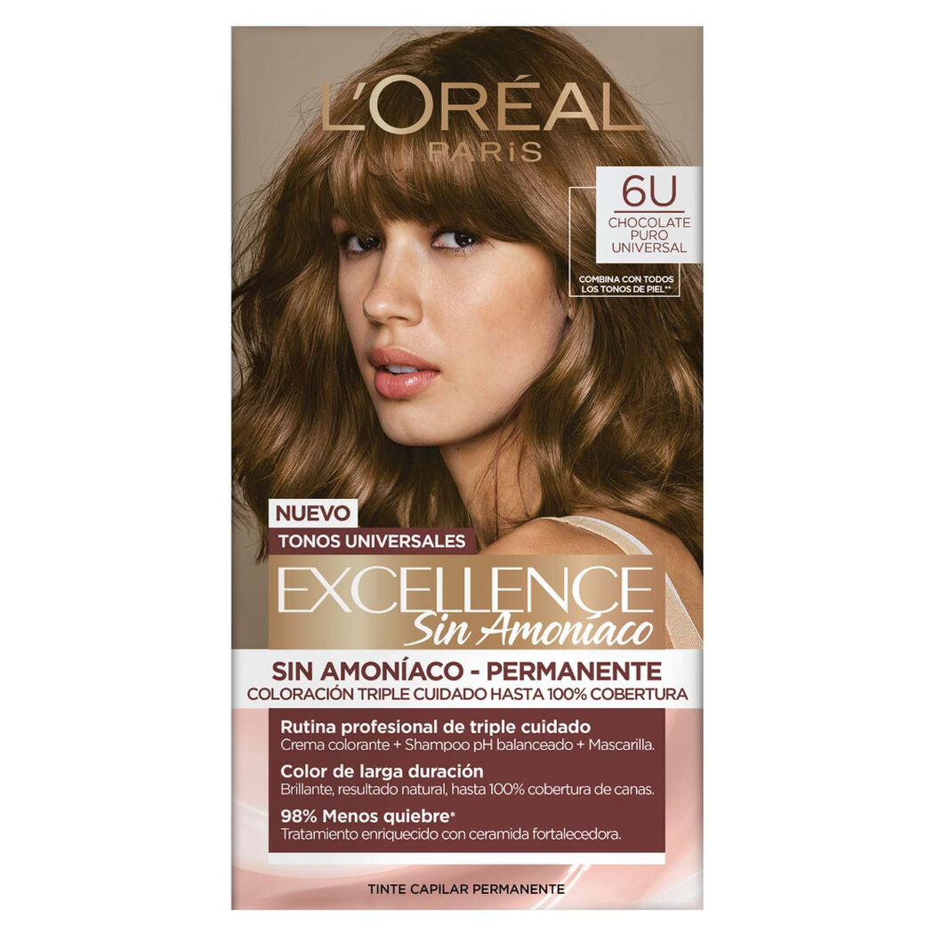 Tintura Excellence Sin Amoníaco 6 U Chocolate Puro Universal 1 un, , large image number 1