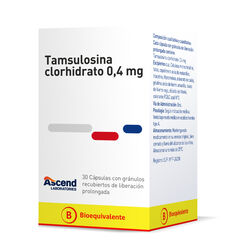 Tamsulosina 0.4 mg x 30 Cápsulas con Gránulos Recubiertos de Liberación Prolongada ASCEND