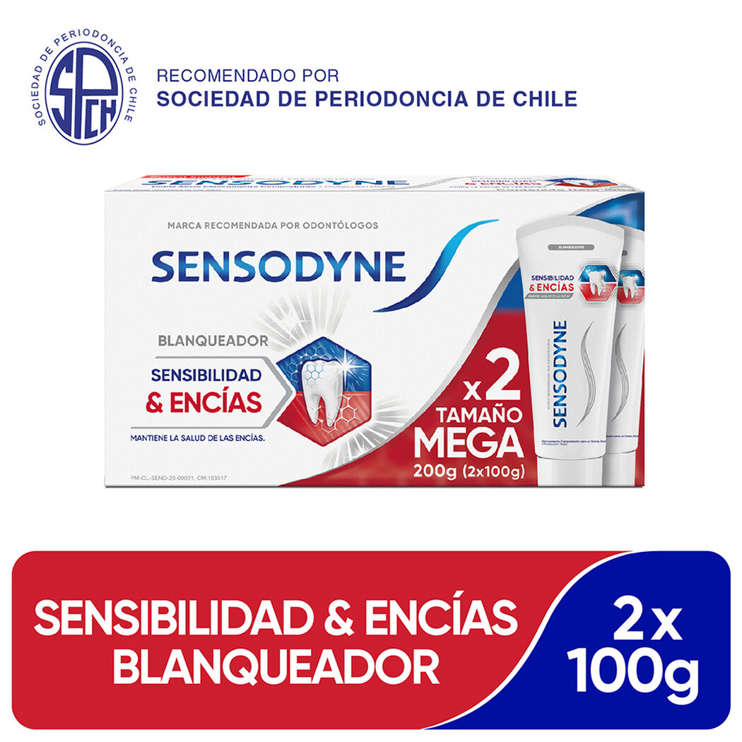 Pasta Dental Sensodyne Sensibilidad y Encias Blanqueador 100 g 2 un, , large image number 0
