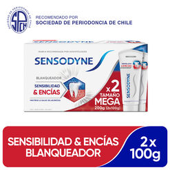 Pasta Dental Sensodyne Sensibilidad y Encias Blanqueador 100 g 2 un