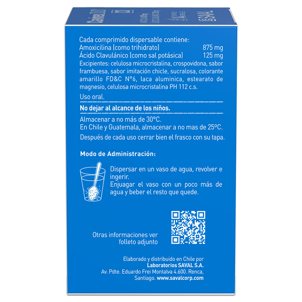 Clavinex Duo CD 875 mg/125 mg x 14 Comprimidos Dispersables, , large image number 1