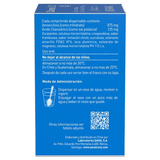 Clavinex Duo CD 875 mg/125 mg x 14 Comprimidos Dispersables, , large image number 1