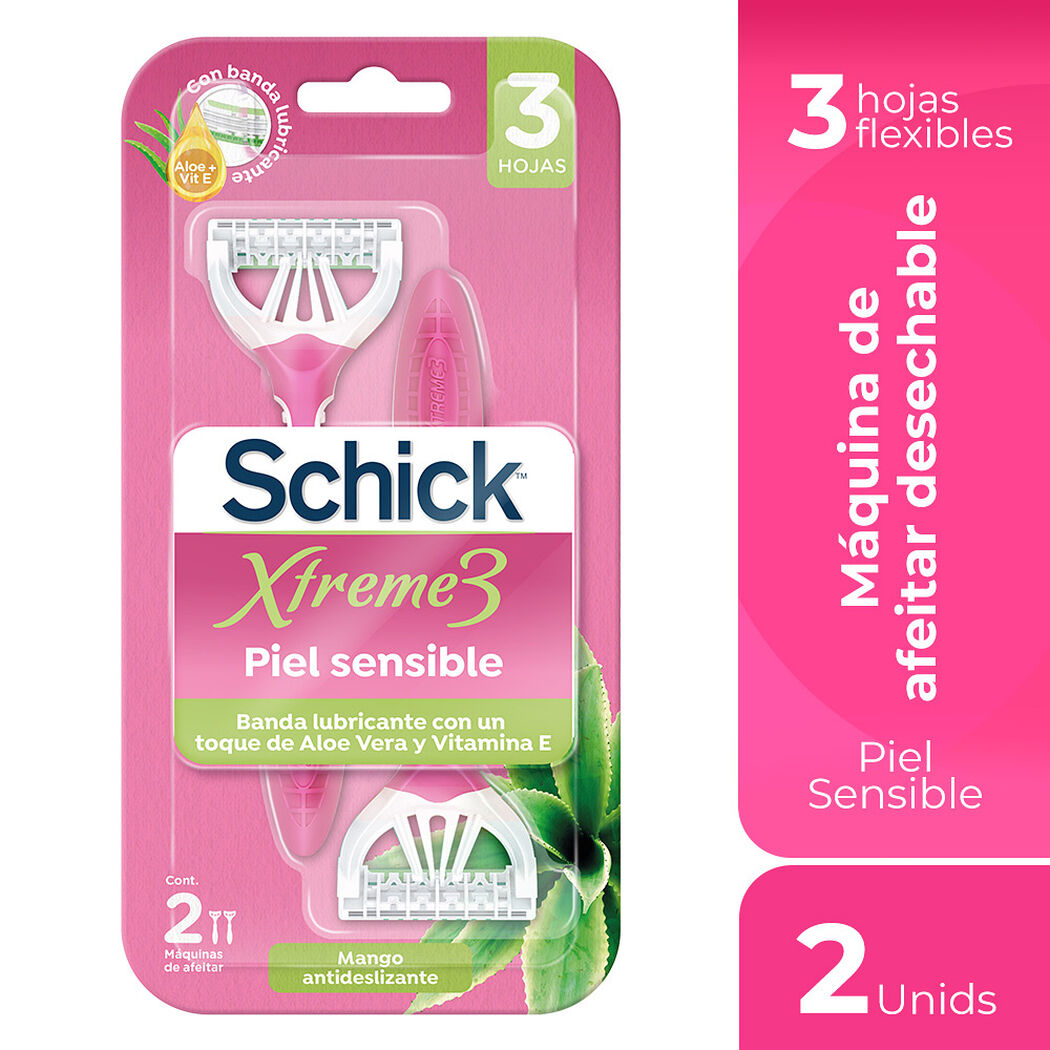 M&aacute;quina de Afeitar Schick Xtreme3 Woman Sensitive 2 un, , large image number 0