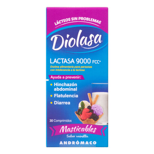 Diolasa Vainilla x  30 Comprimidos Masticables, , large image number 0