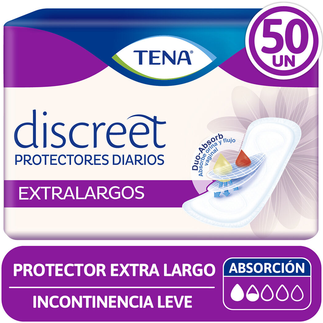 Protector incontinencia TENA Discreta Extra Largo 50 un, , large image number 0