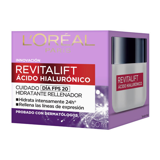 Loreal Crema Revitalift Acido Hialurónico Dia FPS 20 x 50 mL, , large image number 0