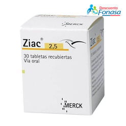 Ziac 2.5 x 30 Comprimidos Recubiertos