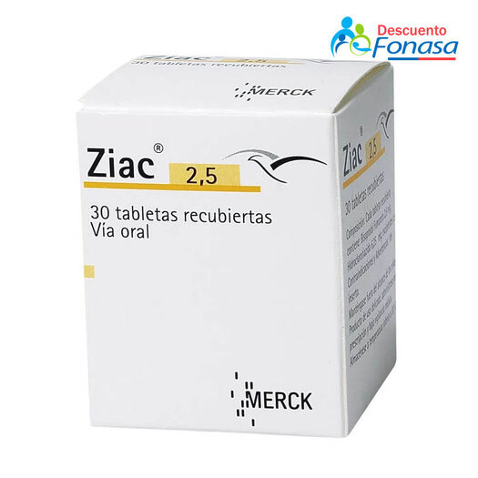 Ziac 2.5 x 30 Comprimidos Recubiertos, , large image number 0