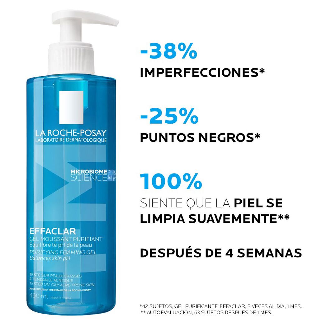 Limpiador La Roche Posay Facial Effaclar Gel Purificante 400 mL, , large image number 2