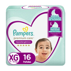Pa&ntilde;al Pampers Premium Care XG x 16 Unidades