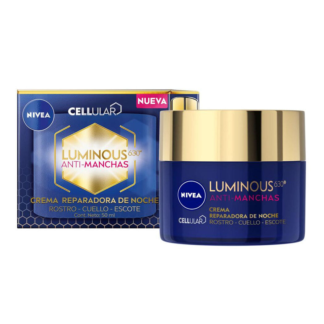 Crema Facial Nivea Luminous 630 Noche Anti Manchas 50 ml, , large image number 2