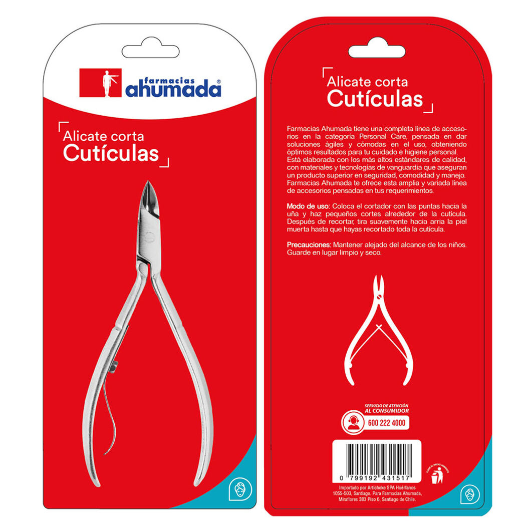 Corta Cutículas Farmacias Ahumada 1Un, , large image number 0