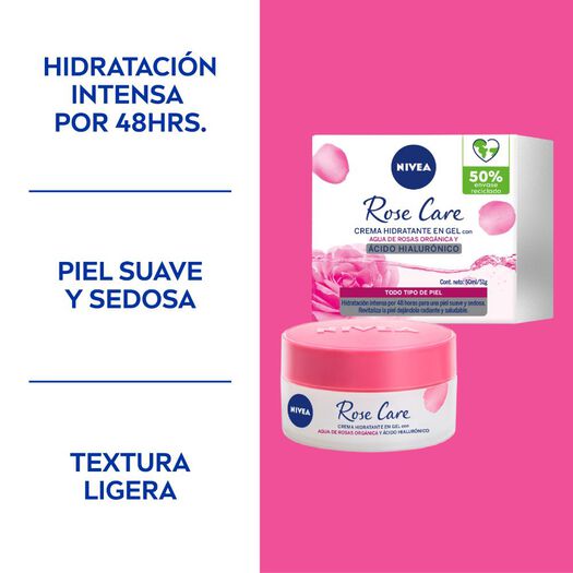 Crema facial NIVEA Rose Care en Gel 50ml, , large image number 2