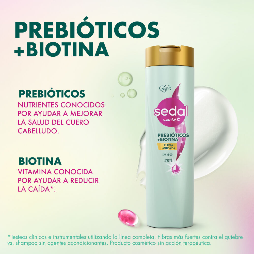 Shampoo Sedal Prebioticos + Biotina 340 mL | Farmacias Ahumada