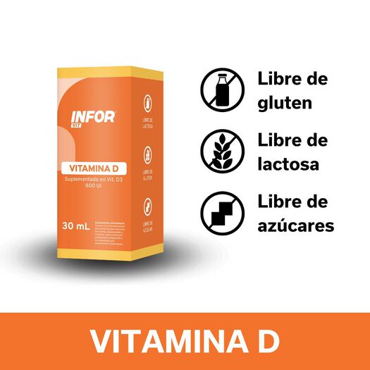 Infor D3 800 UI x 30 mL Solucion Para Gotas Orales, , large image number 1