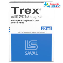 Trex 200 mg/5 ml x 30 ml Polvo para Suspensión Oral con Solvente