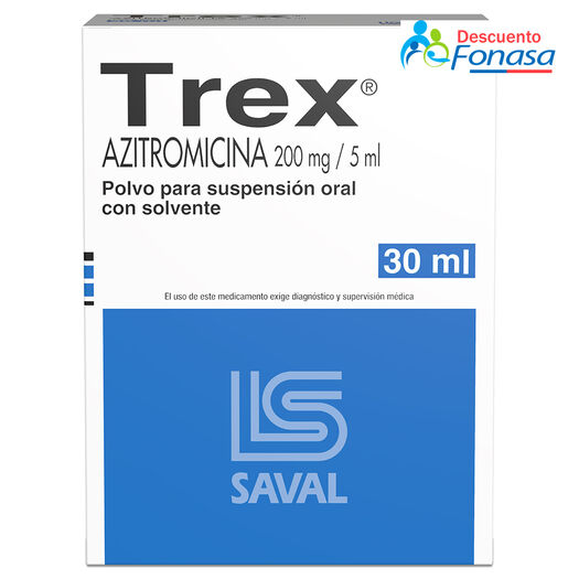 Trex 200 mg/5 ml x 30 ml Polvo para Suspensión Oral con Solvente, , large image number 0