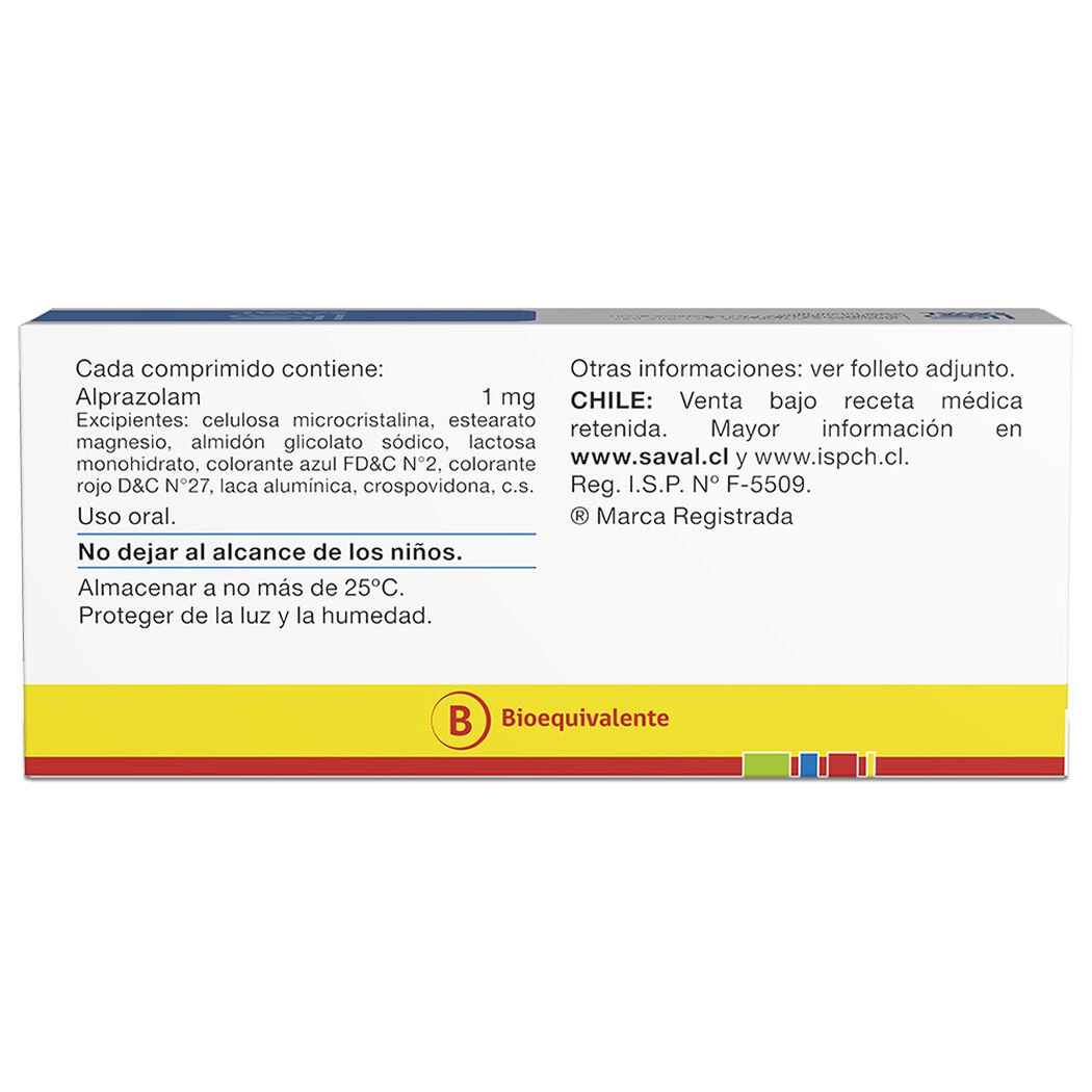 ADAX Alprazolam 1 mg 30 comprimidos, , large image number 1